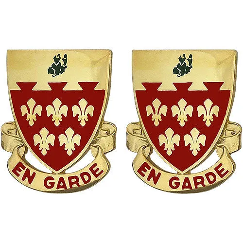 77th Field Artillery Regiment Unit Crest (En Garde) - Sold in Pairs