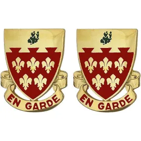 77th Field Artillery Regiment Unit Crest (En Garde) - Sold in Pairs