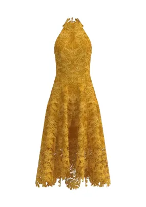 A-SHAPE SILHOUETTE CHEONGSAM IN YELLOW