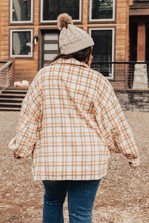 Acorn Kisses Plaid Jacket Curves