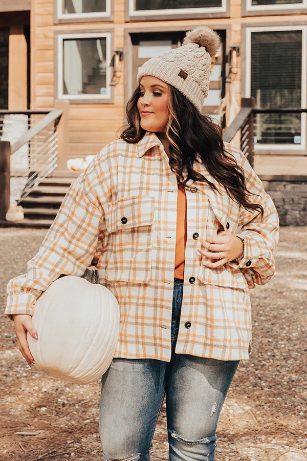 Acorn Kisses Plaid Jacket Curves