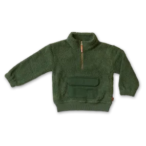 Adult Sherpa Zip Pullover - Spruce