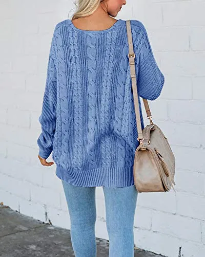 Aegean Lace Up Cable Knit Sweater