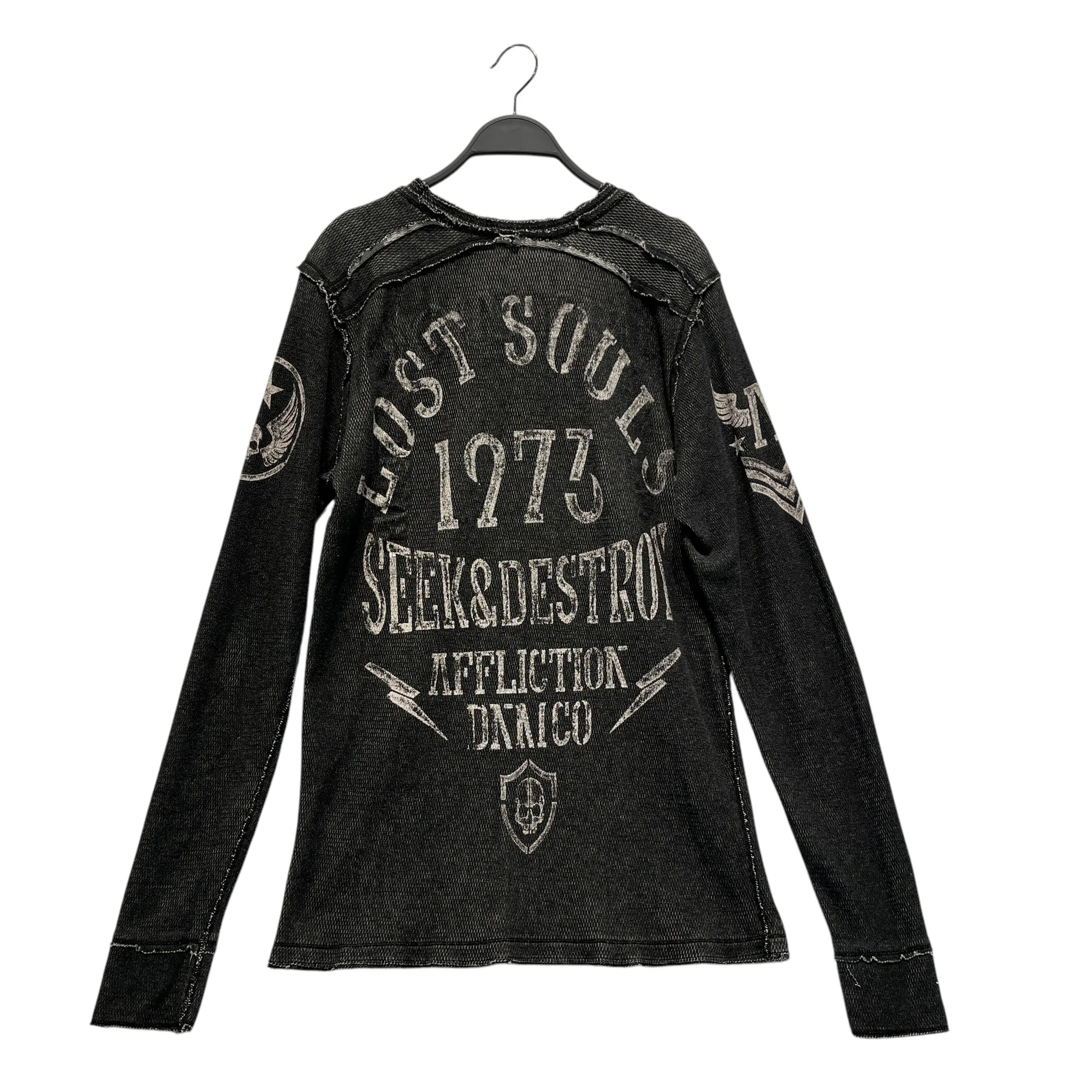 Affliction/LS T-Shirt/XL/Cotton/SLV/All Over Print/reversible thermal