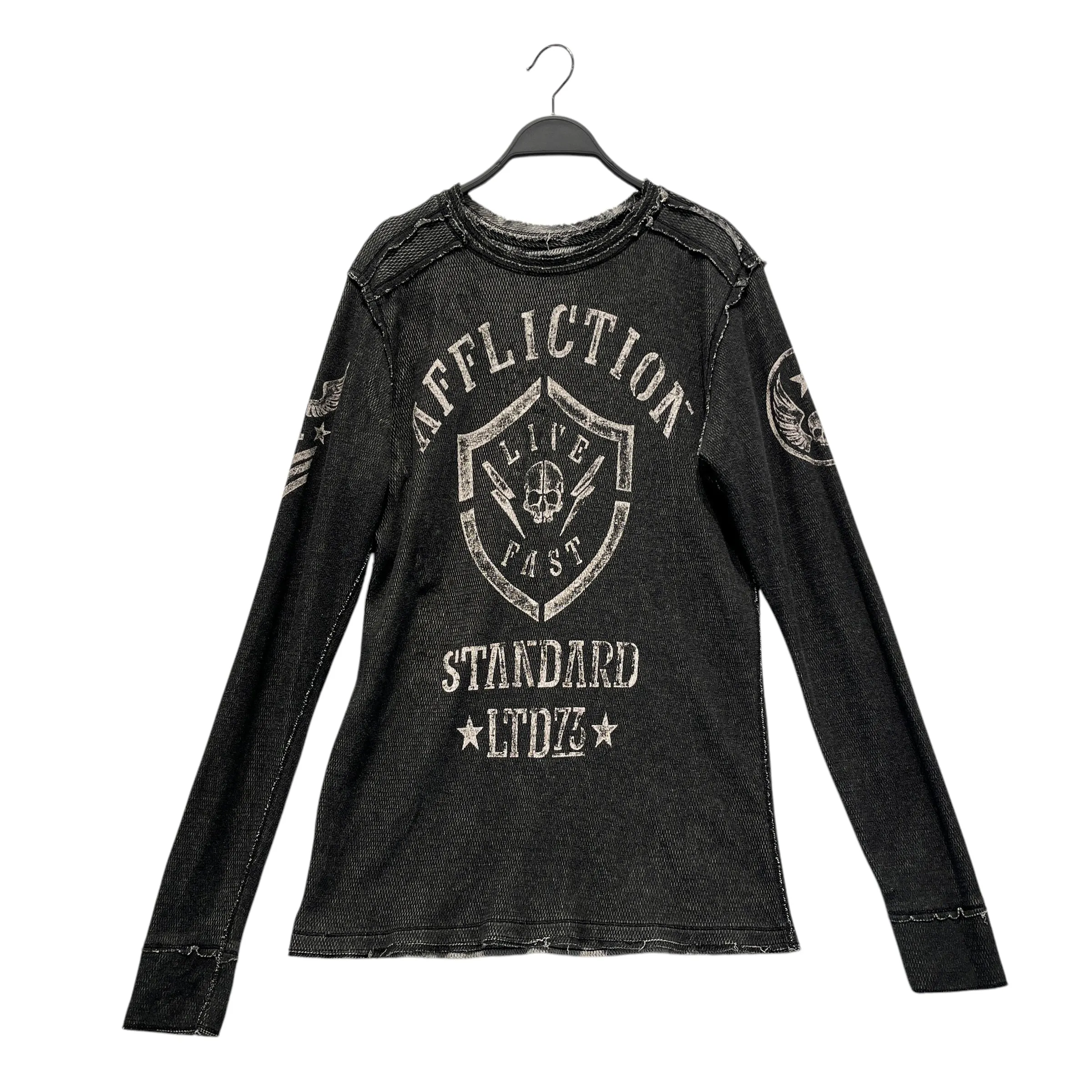 Affliction/LS T-Shirt/XL/Cotton/SLV/All Over Print/reversible thermal