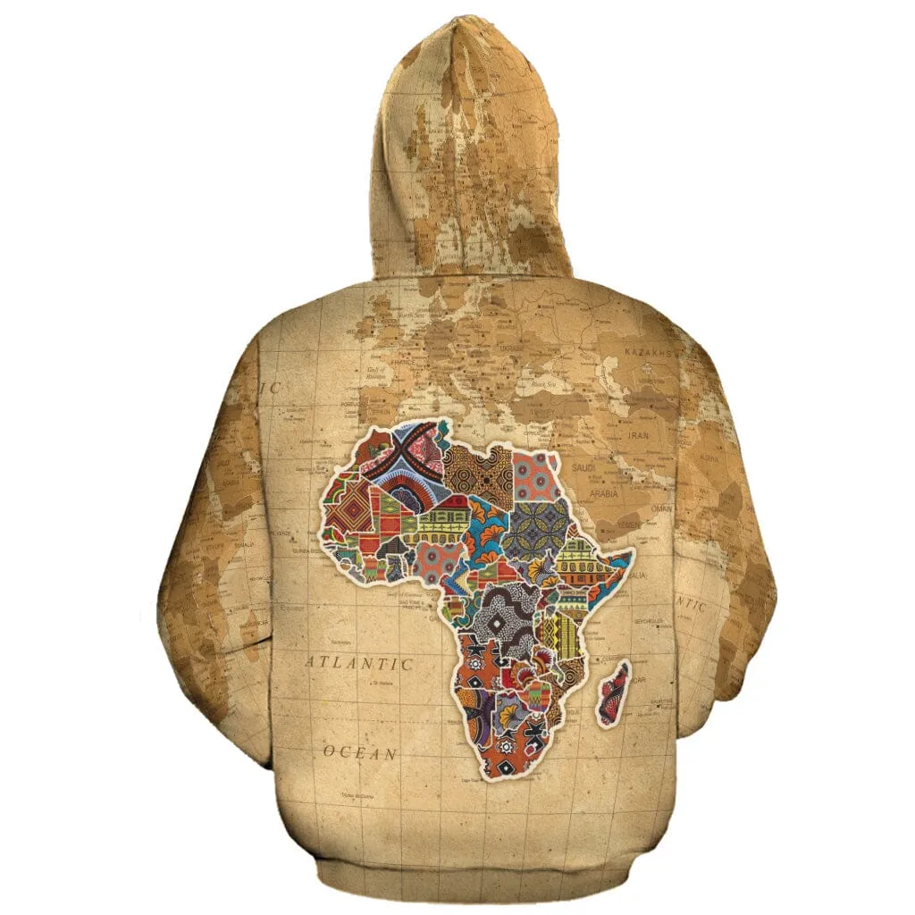 Africa On World Map All-over Hoodie