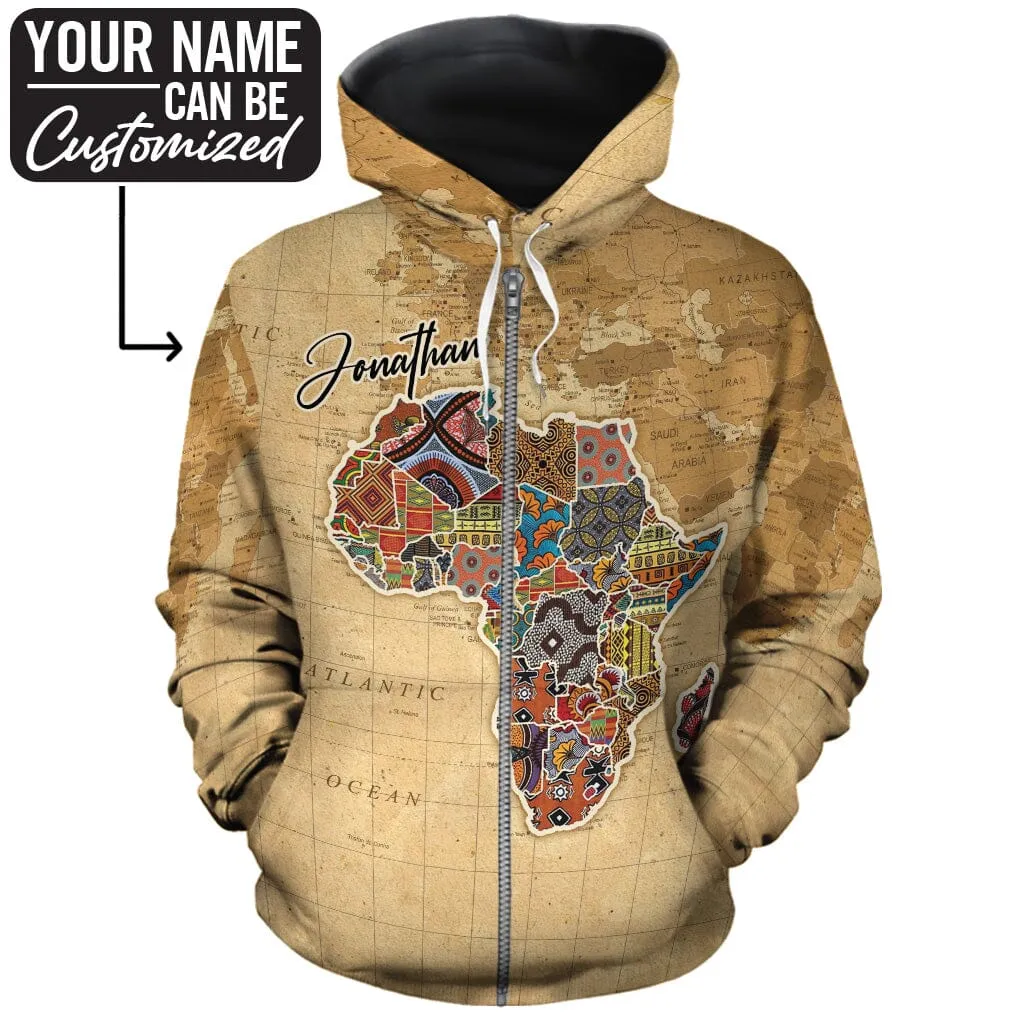 Africa On World Map All-over Hoodie