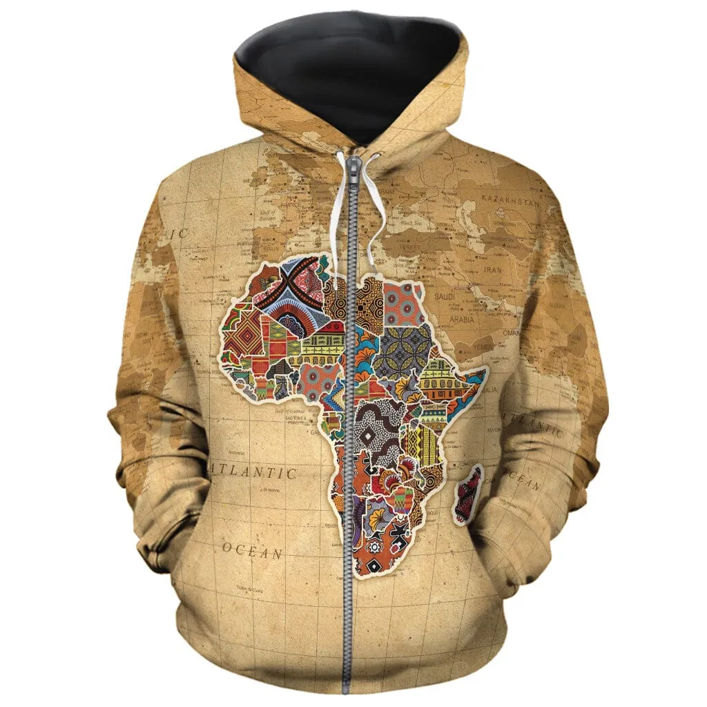 Africa On World Map All-over Hoodie