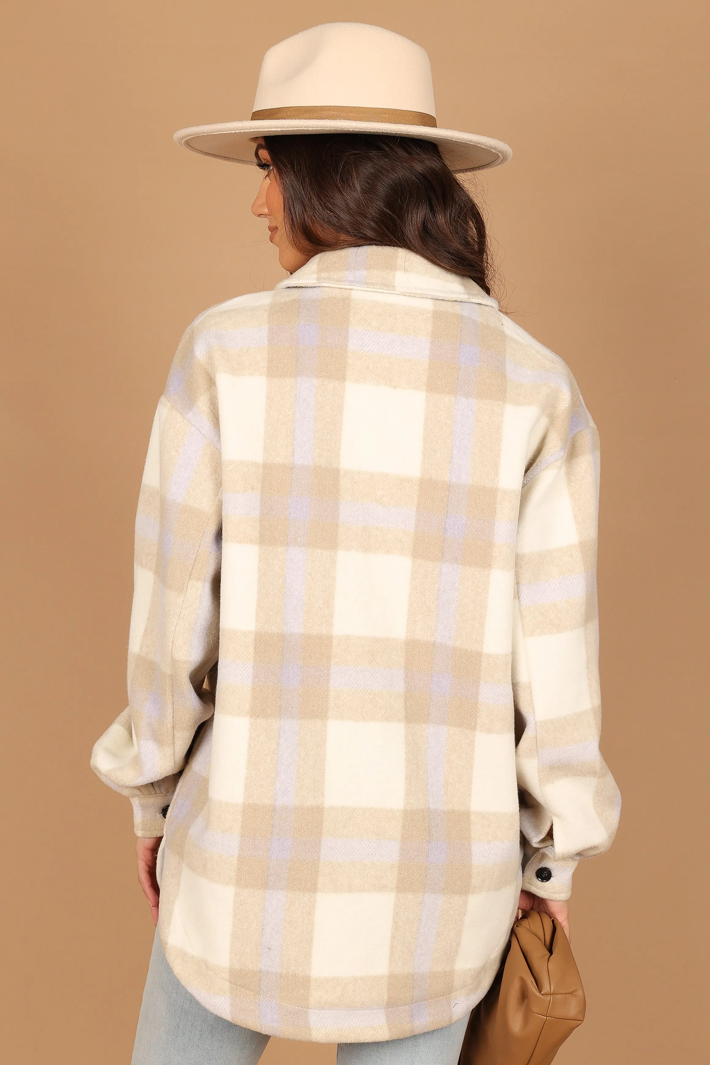 Alex Double-Breasted Pocket Shacket - Cream Check