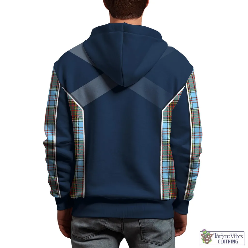 Anderson Ancient Tartan Hoodie with Family Crest and Scottish Thistle Vibes Sport Style