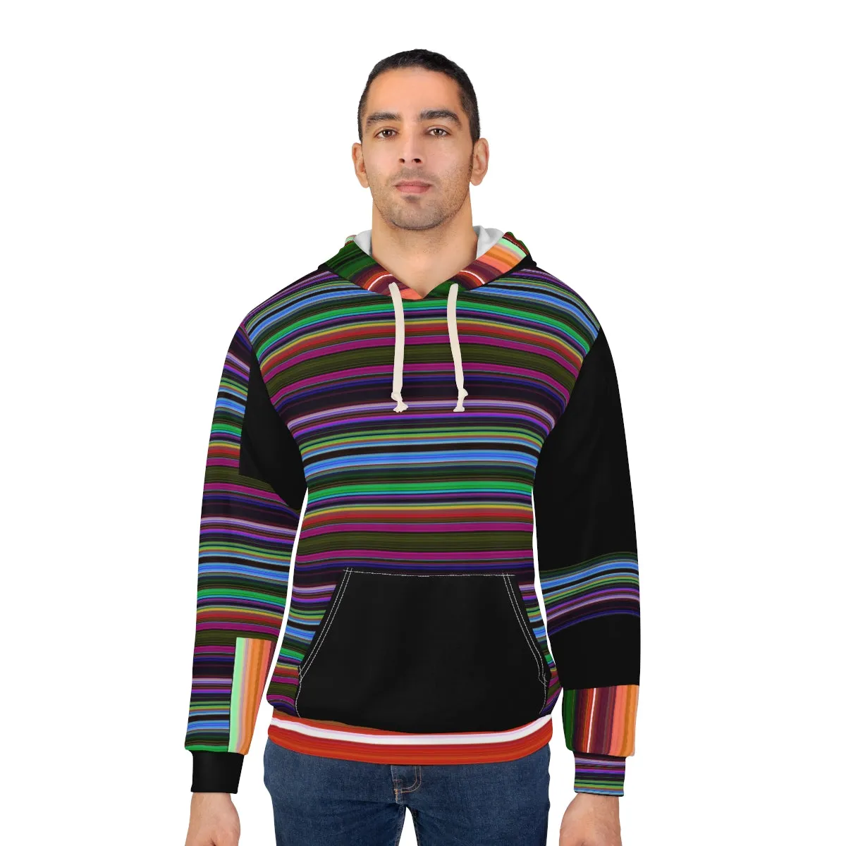 AOP Unisex Pullover Hoodie STRIPES