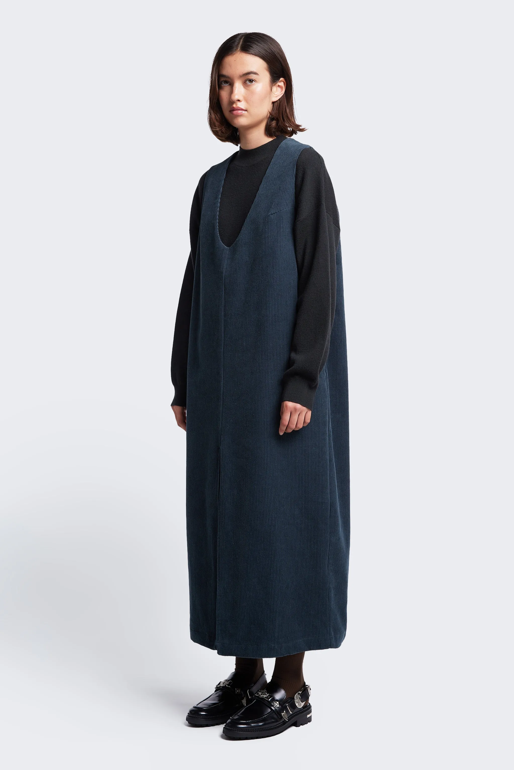 Arc Dress Petrol Blue