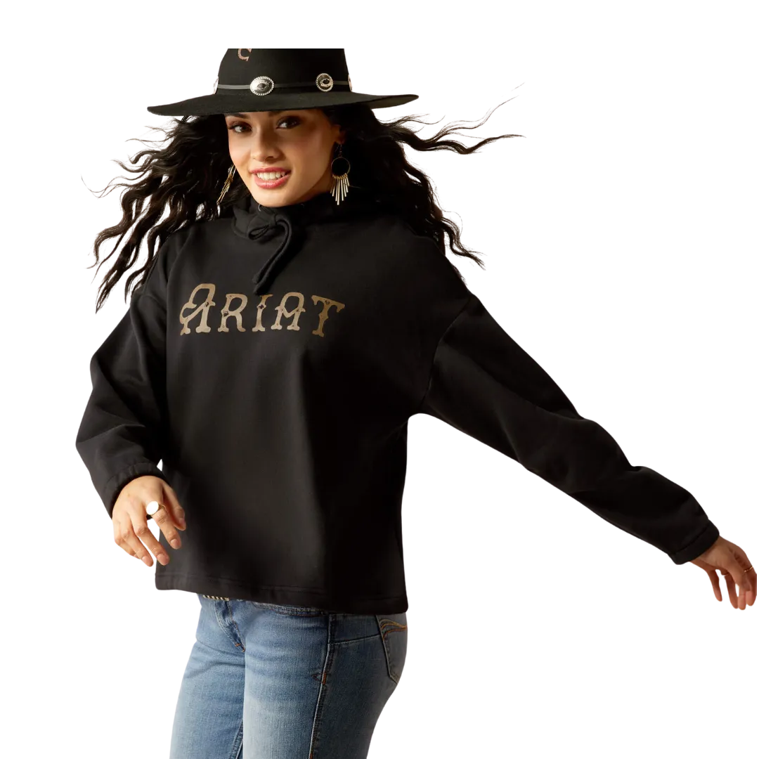 Ariat Women's Essential Black Leopard Hoodie