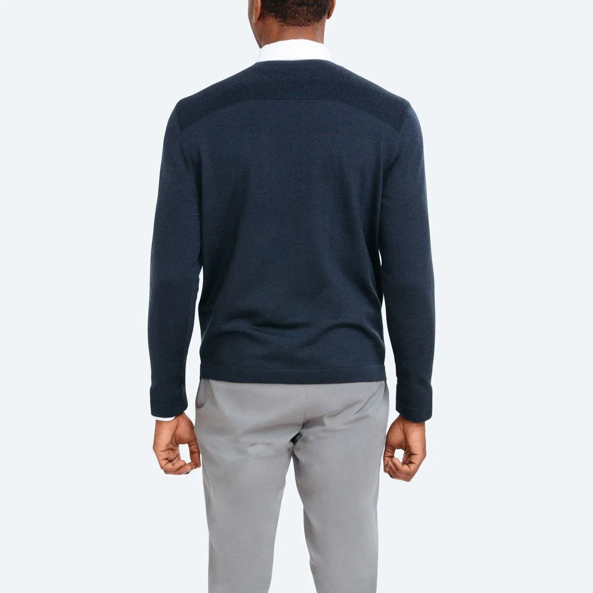 Atlas Crew Neck Sweater - Navy