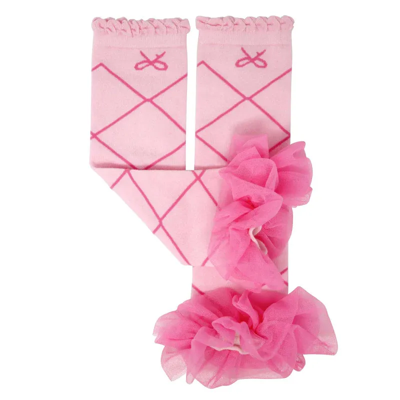 Ballerina Pink Ruffle Tulle Leg Warmer