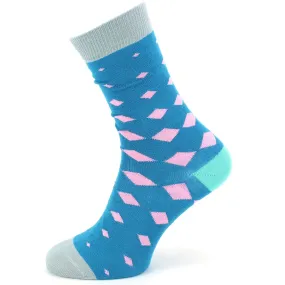 Bamboo Socks - Diamonds - Blue