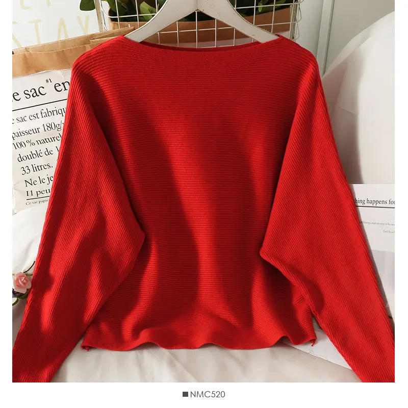 Bat sweater women's autumn thin long sleeve tower bottomed top  1993