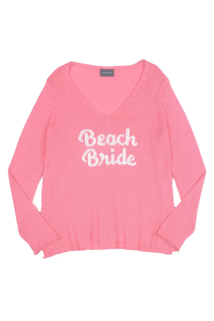 Beach Bride V Cotton Sweater