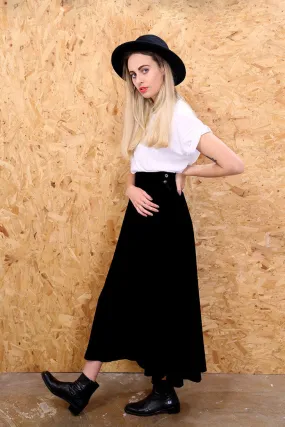 Bewitchin' Black Velvet Maxi Skirt