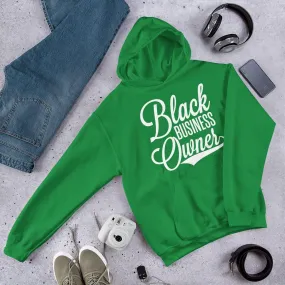 Black Business Owner Cursive Hooded Sweatshirt (Unisex)