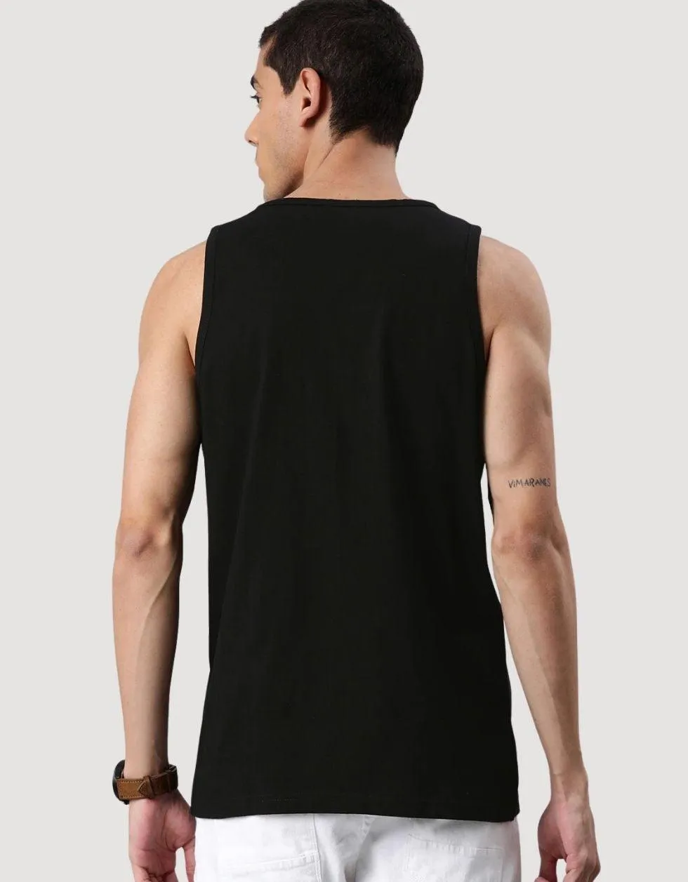 Black Lion King Gym Vest