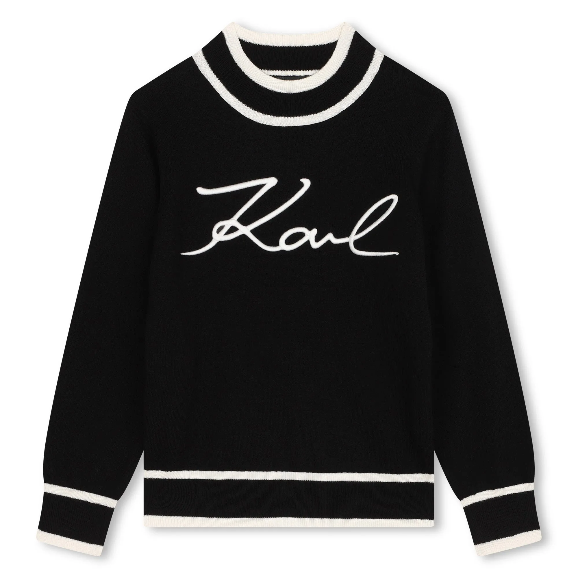 Black "Mini Me" High Collar Sweater