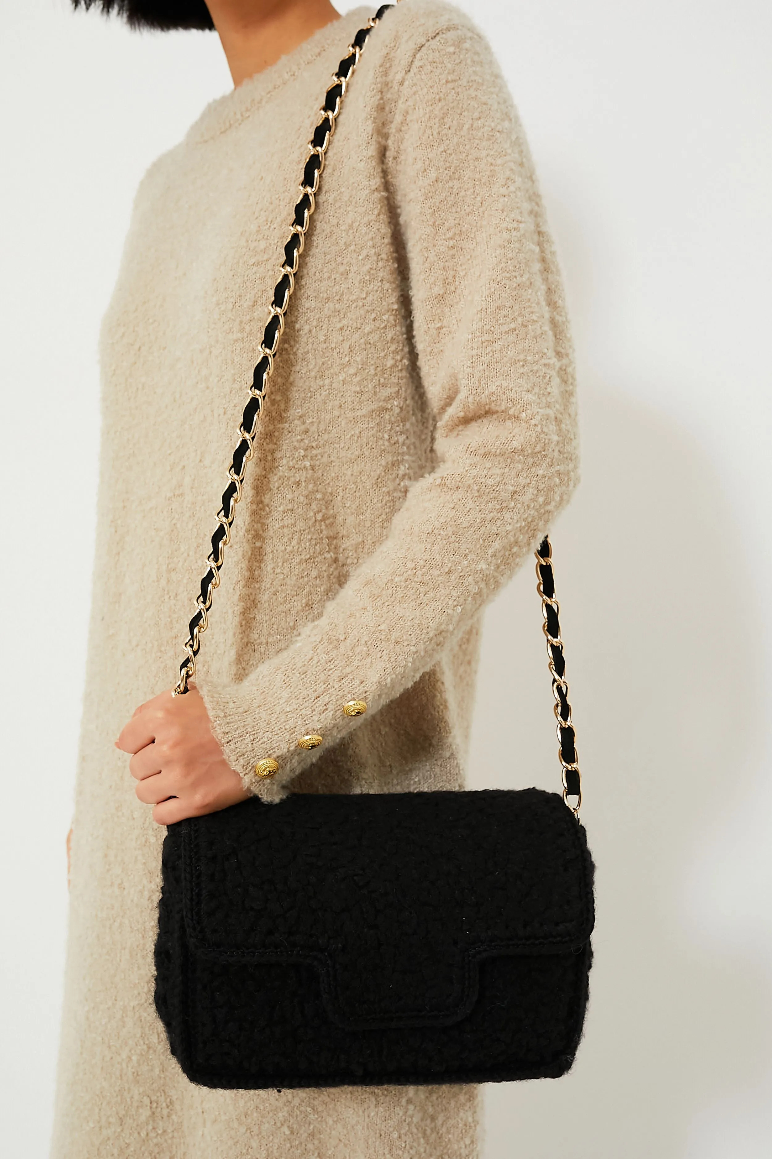 Black Sherpa Shoulder Bag