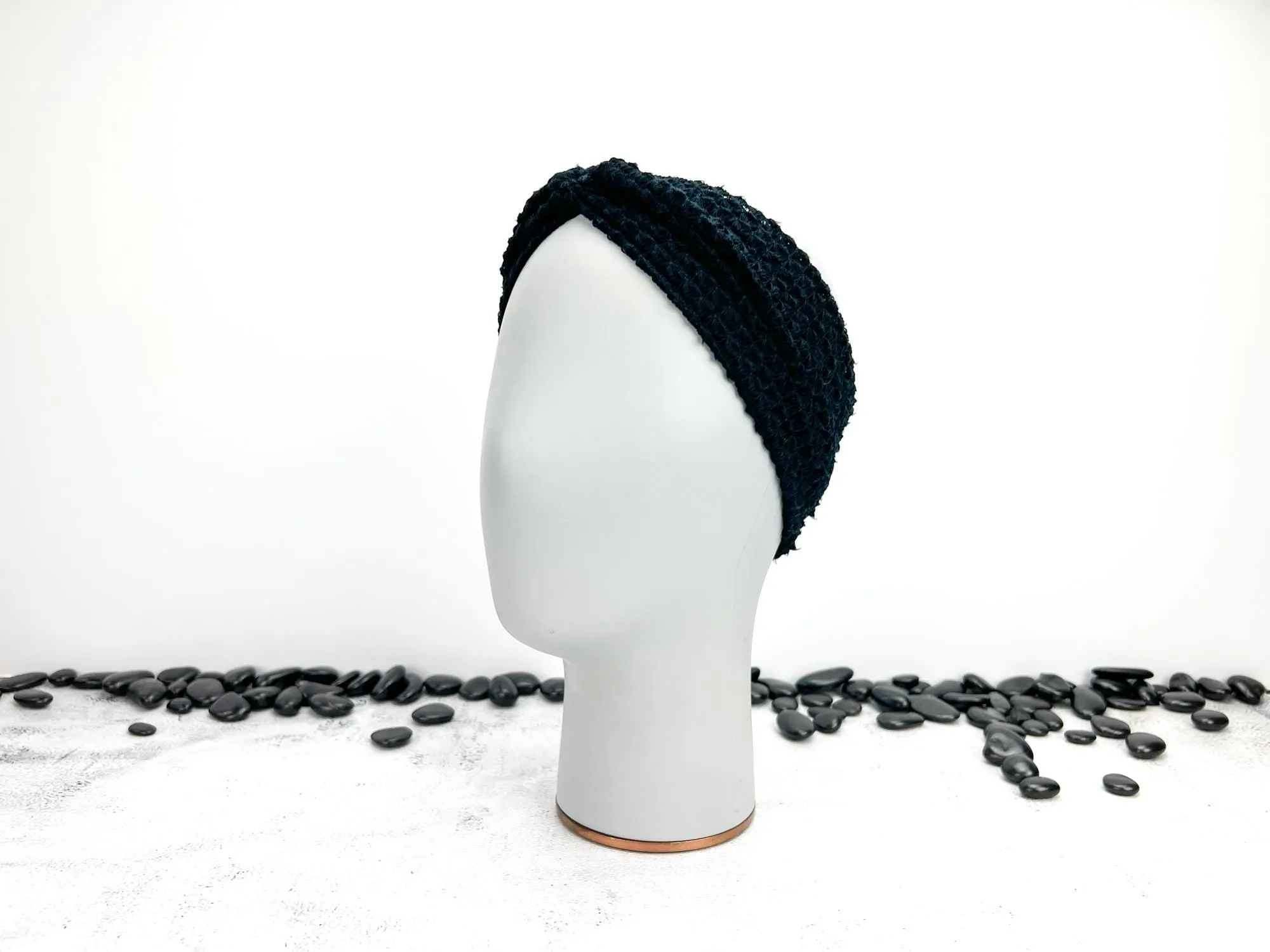 Black Sweater Knit Headband HDB00075