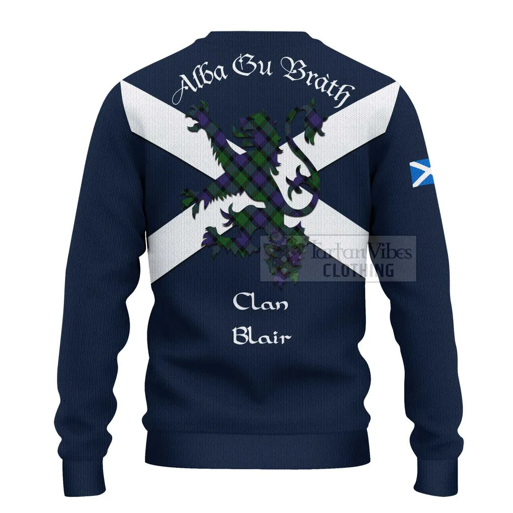 Blair Tartan Lion Rampant Ugly Sweater Proudly Display Your Heritage with Alba Gu Brath and Clan Name