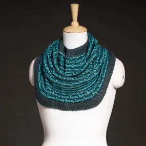 Blue - Kumaun Hand Knitted Woolen Cowl