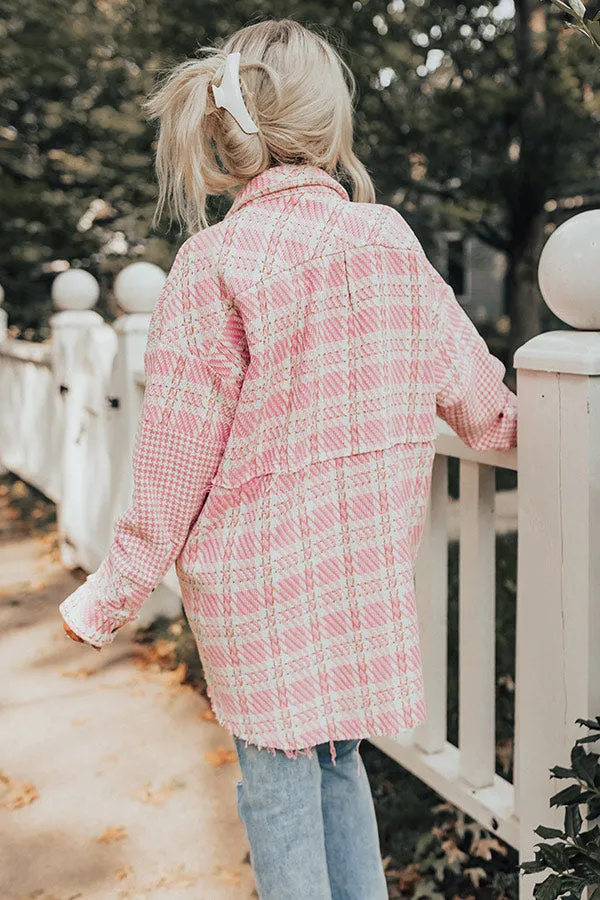 Boston BFF Tweed Jacket In Pink