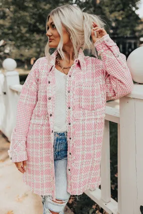 Boston BFF Tweed Jacket In Pink