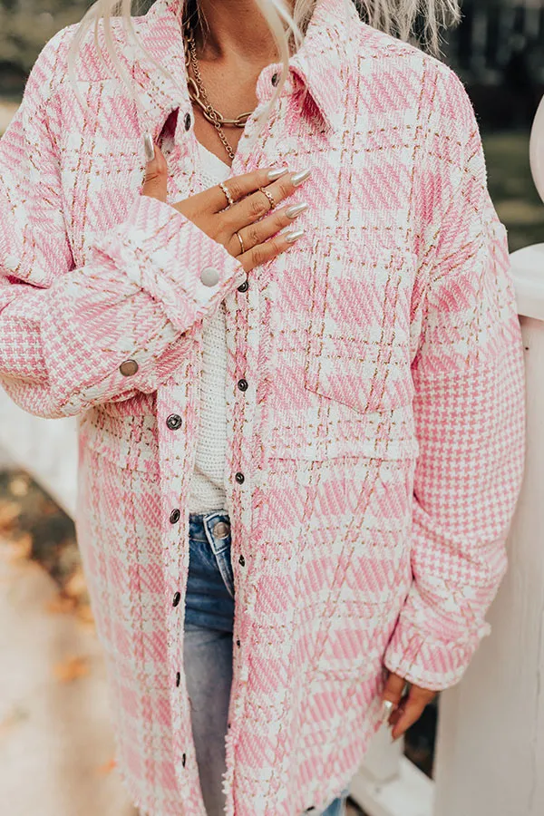 Boston BFF Tweed Jacket In Pink