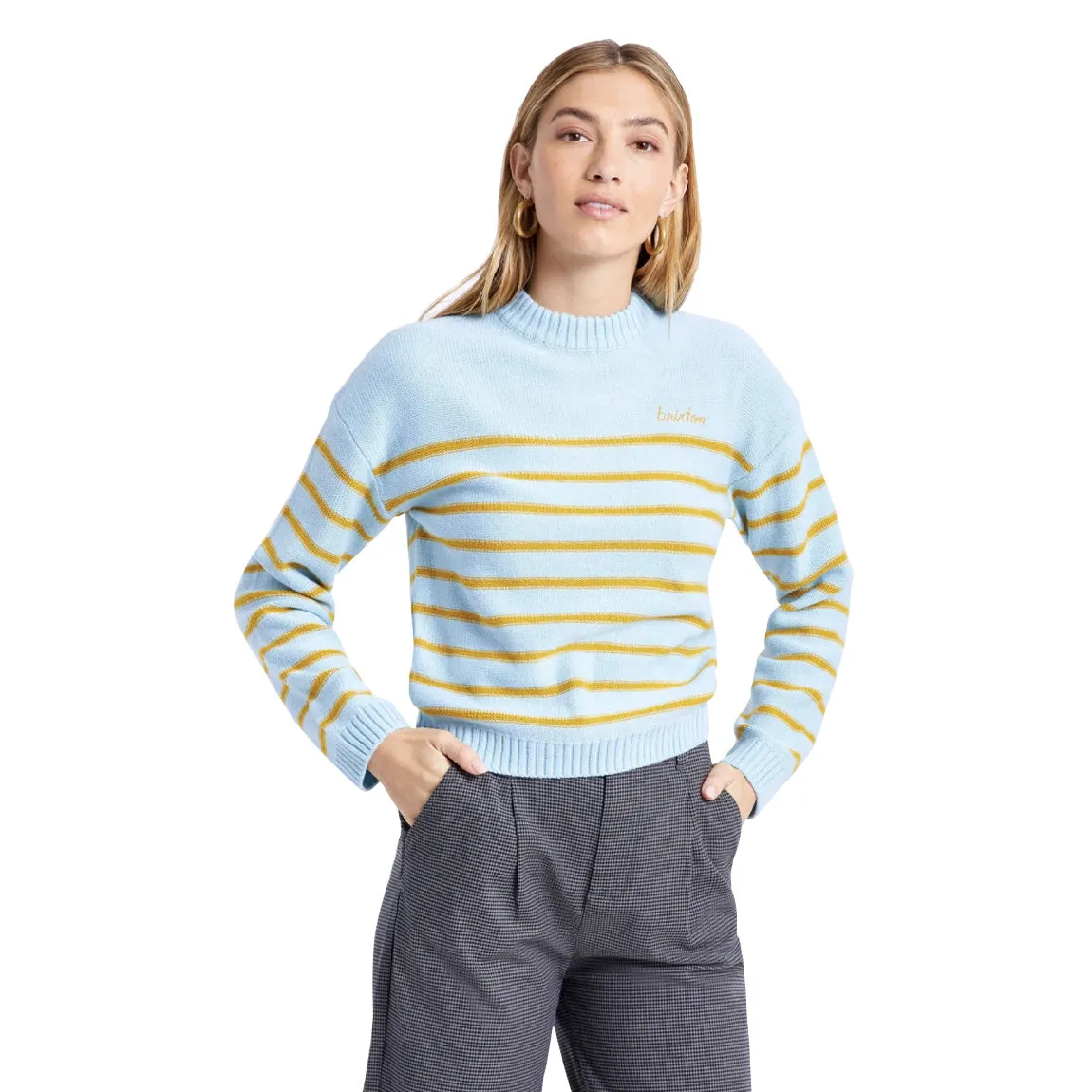 BRIXTON HILT W SWEATER - BLU