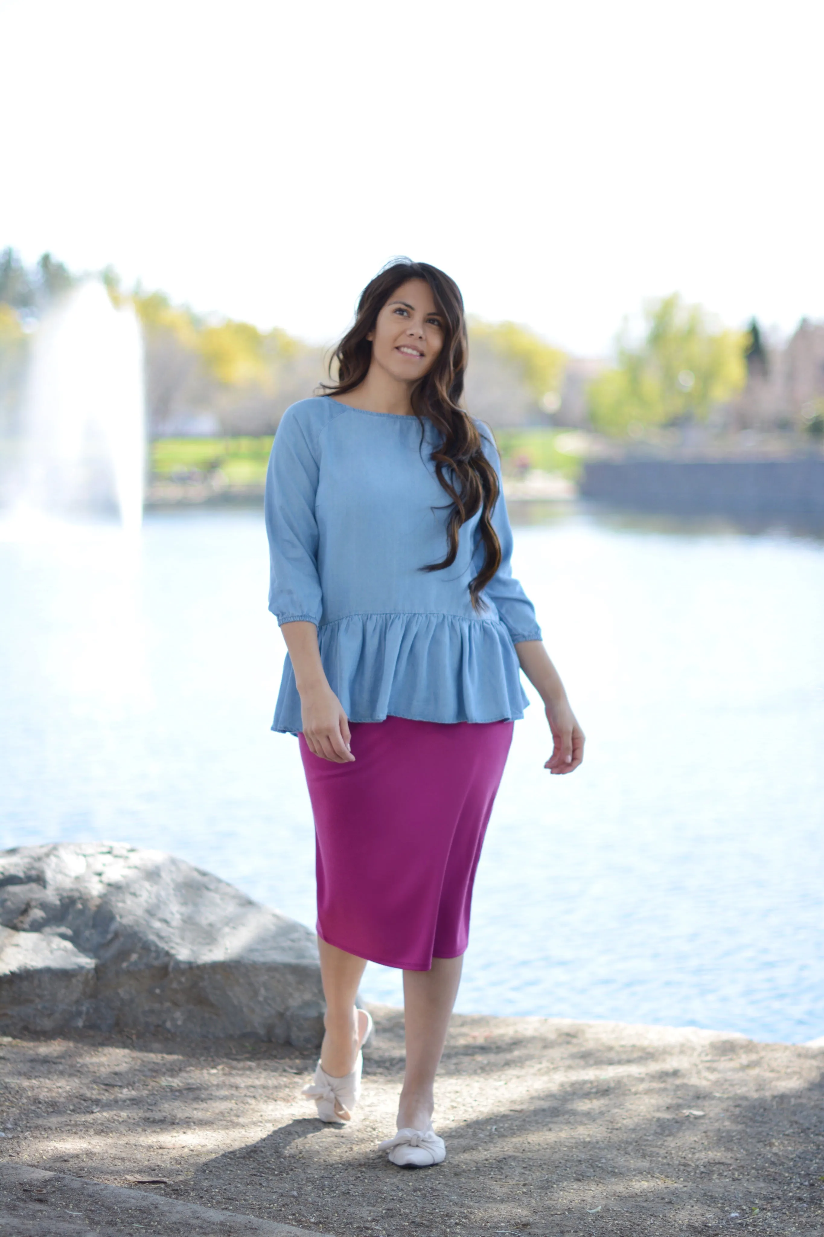 Brooklyn Magenta  Skirt