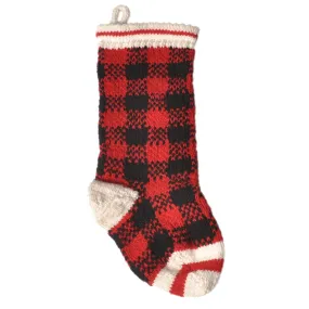 Buffalo Plaid Wool Christmas Stocking