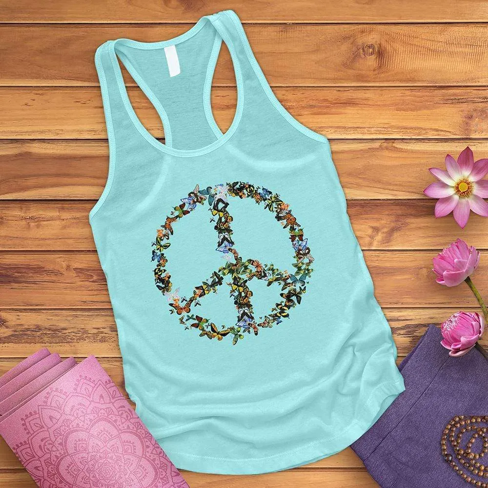 Butterfly Peace Sign Tank