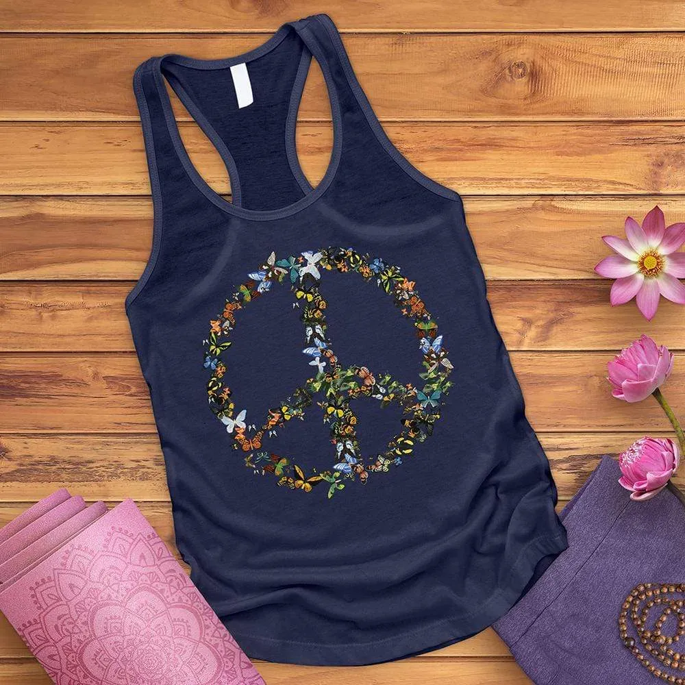 Butterfly Peace Sign Tank