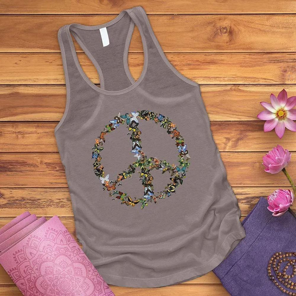 Butterfly Peace Sign Tank