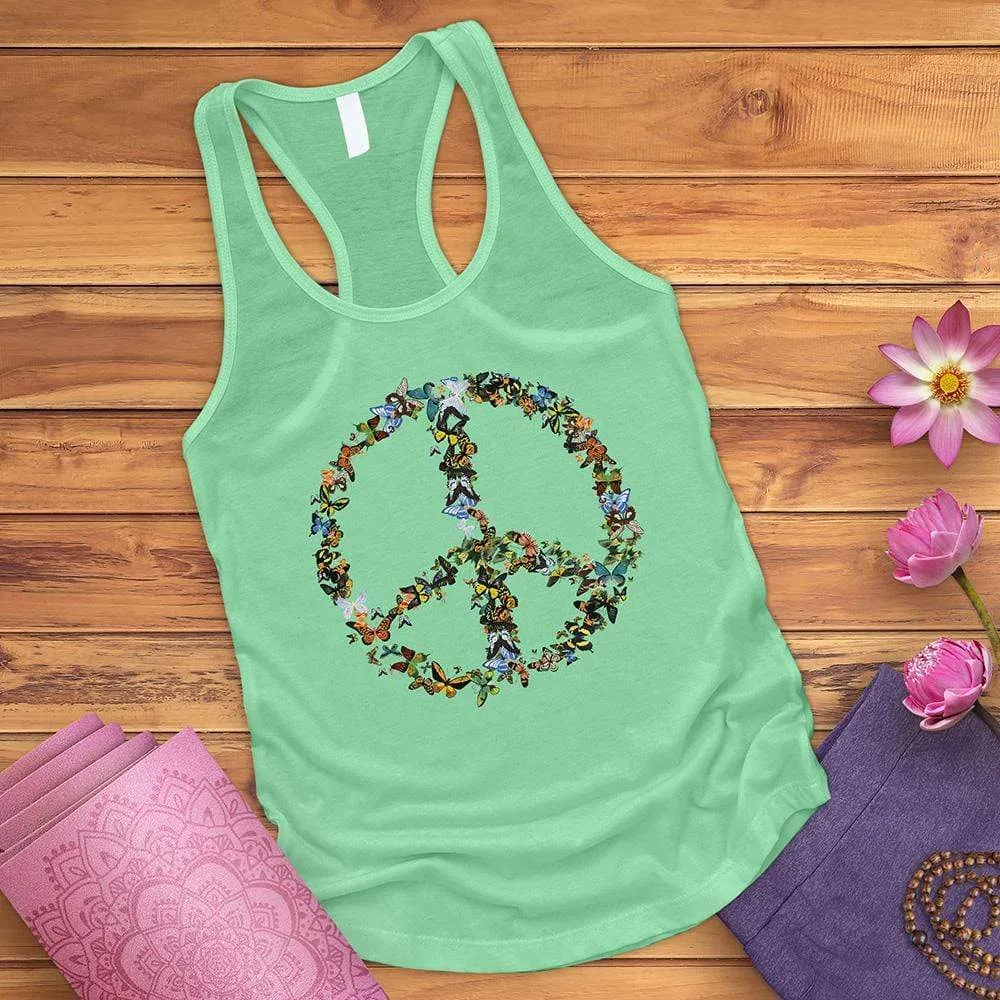 Butterfly Peace Sign Tank