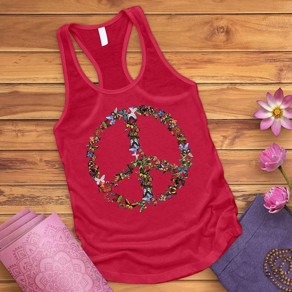 Butterfly Peace Sign Tank