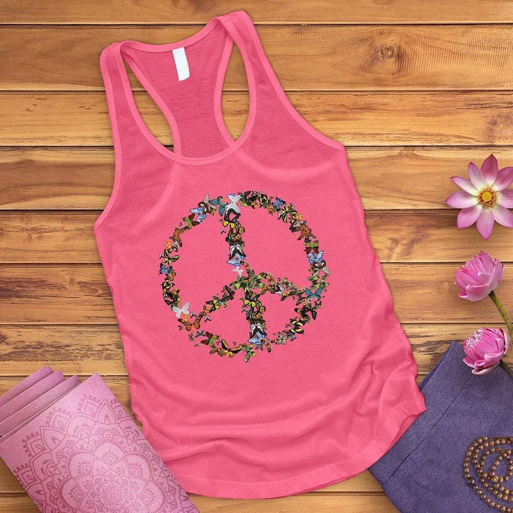 Butterfly Peace Sign Tank