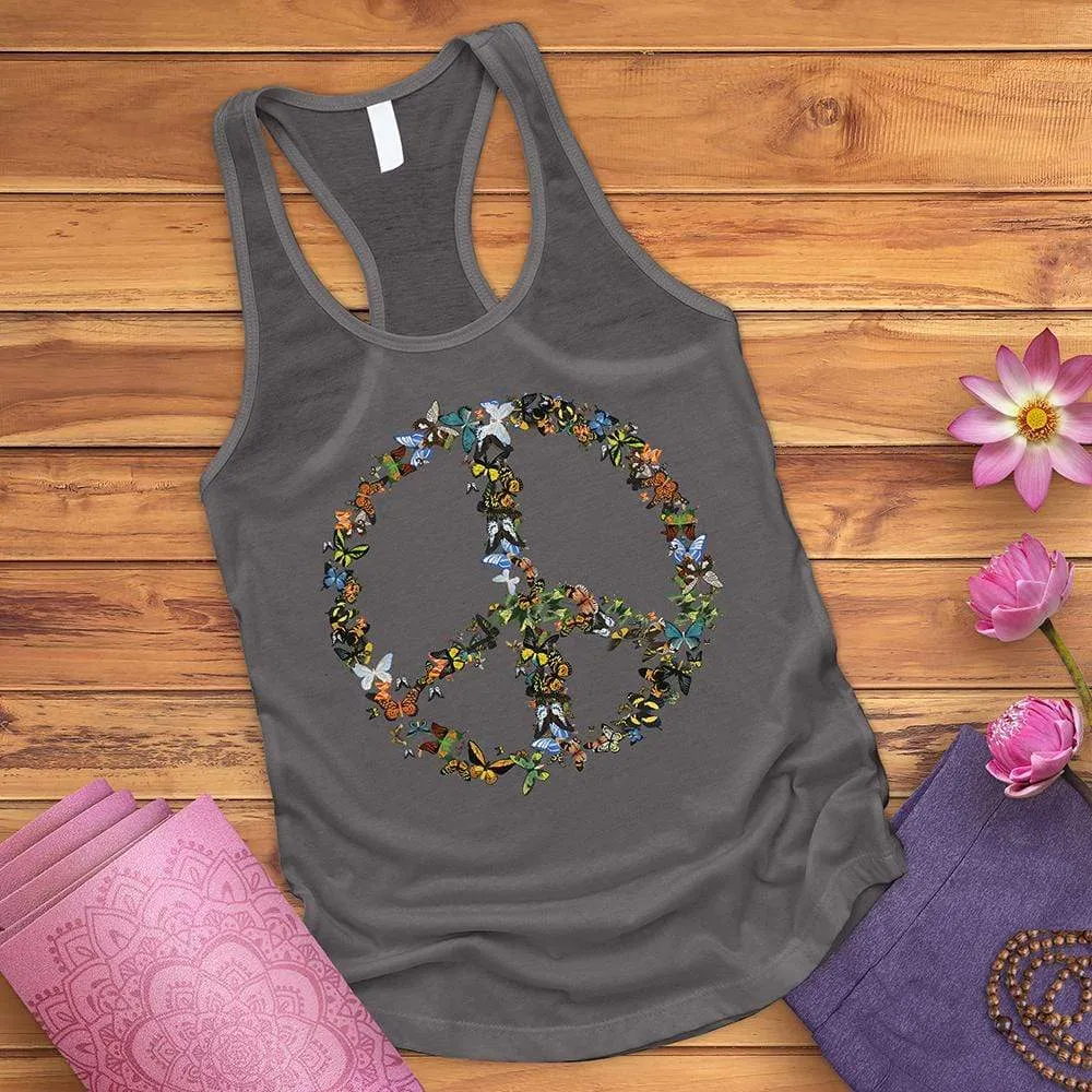 Butterfly Peace Sign Tank