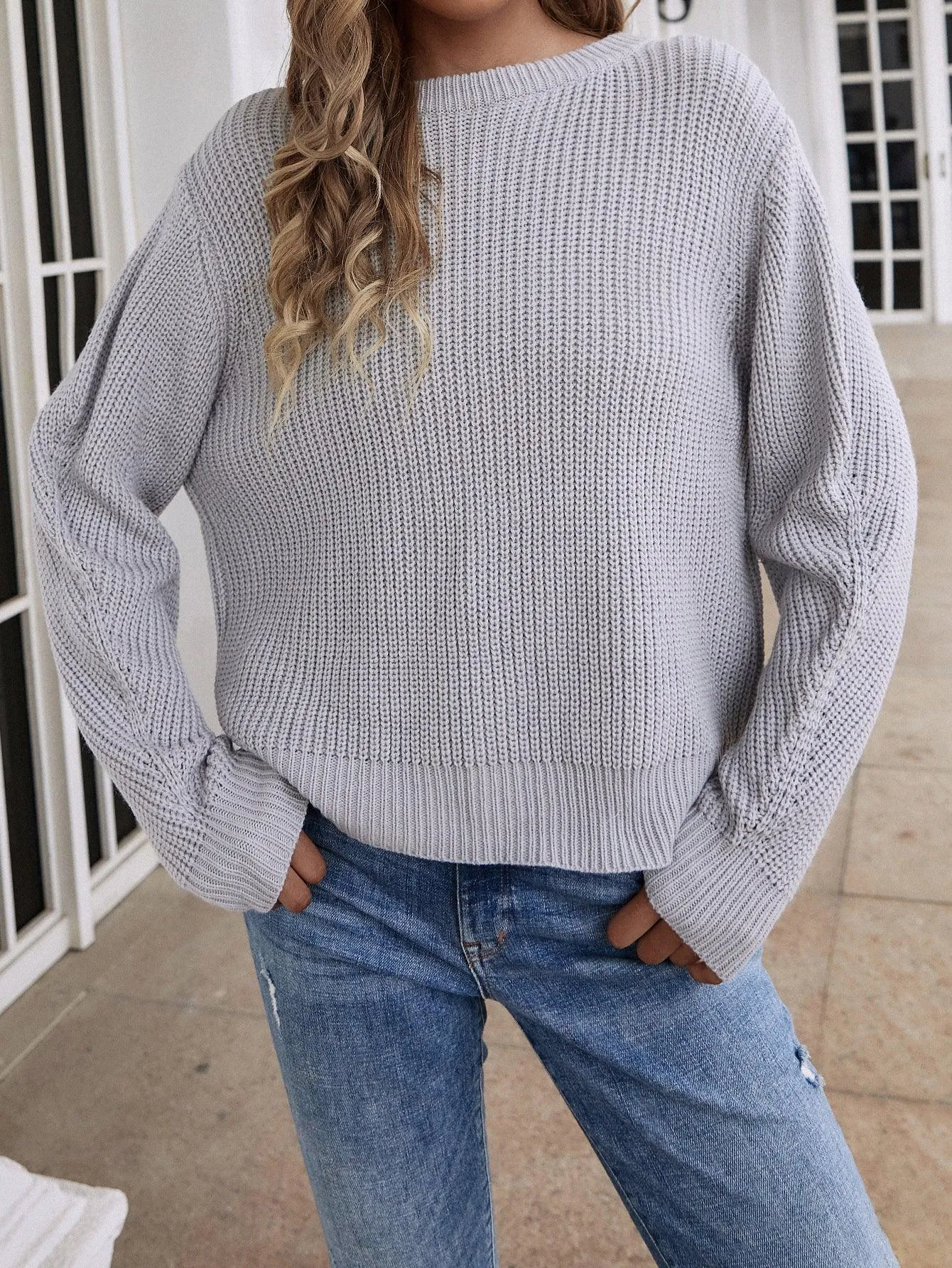 Button Down Rib-Knit Reversible Sweater