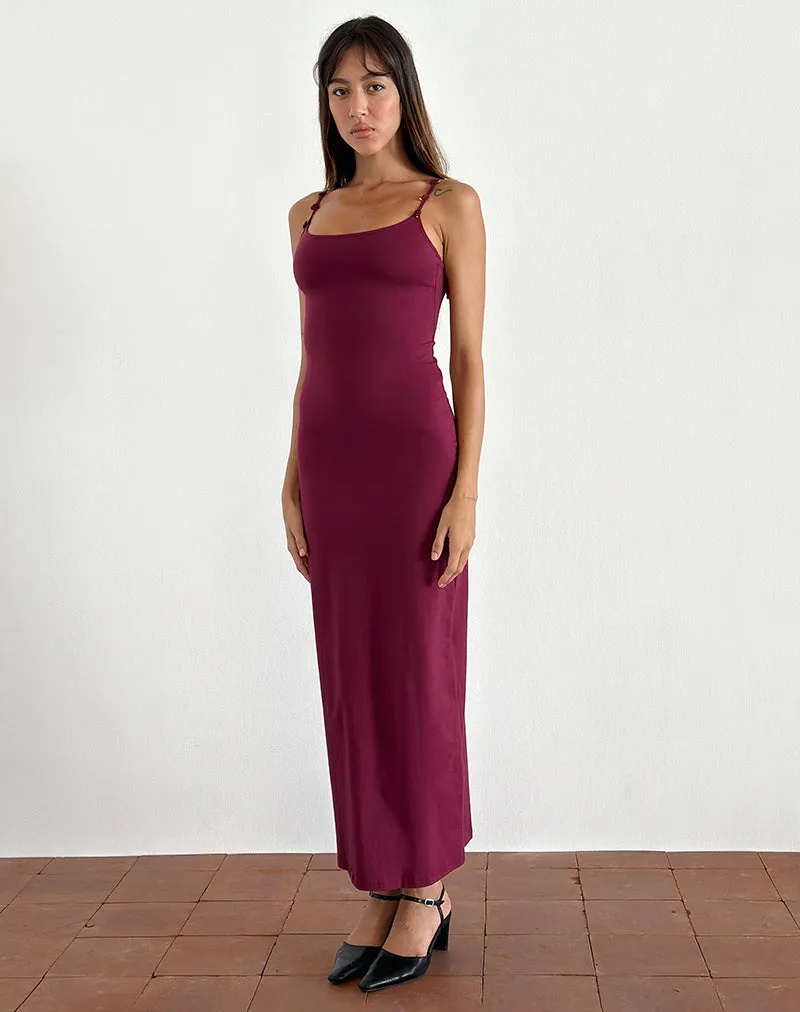 Cantana Maxi Dress in Burgundy