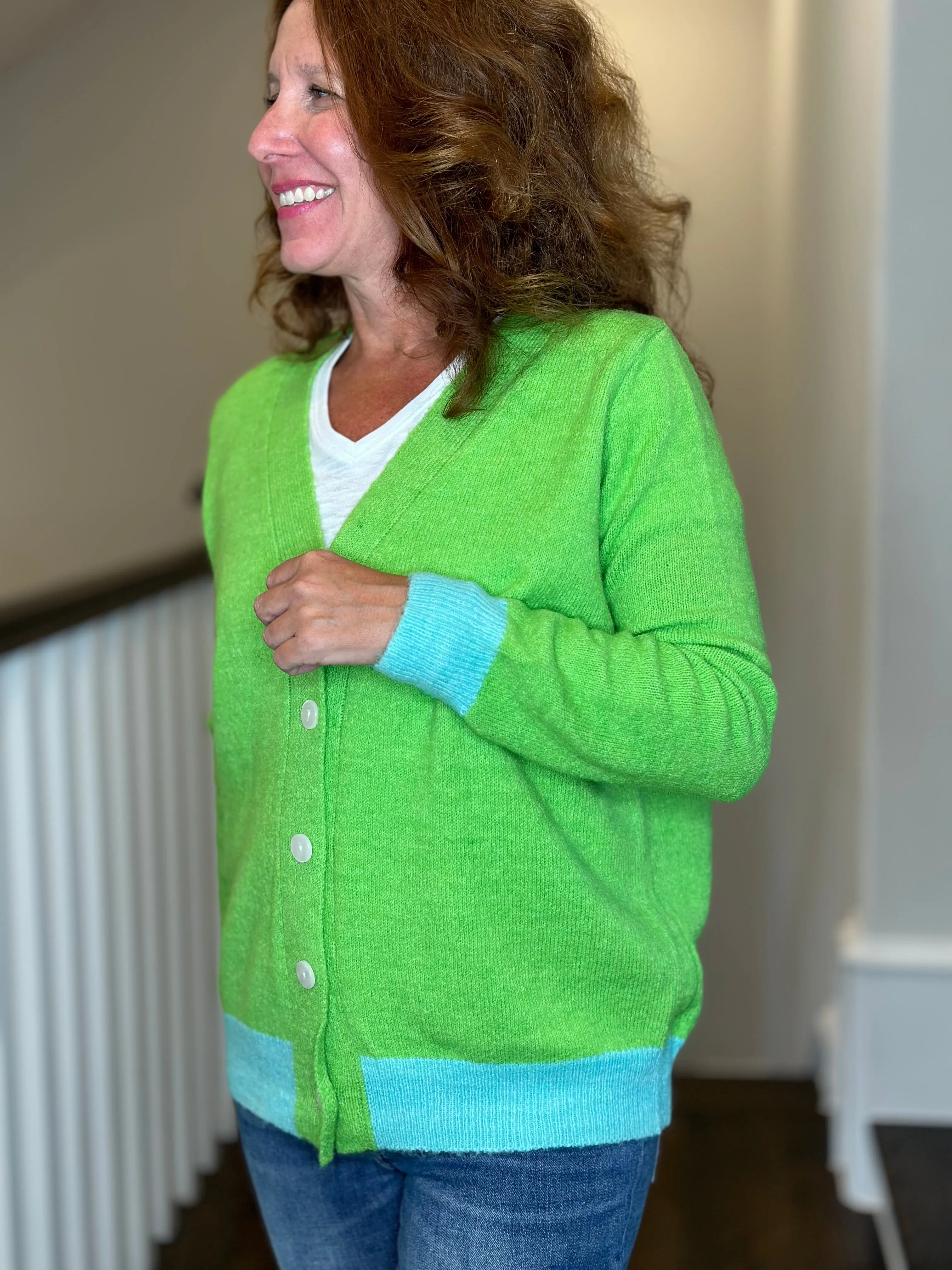 Caryn Lawn Frankie Sweater in Lime