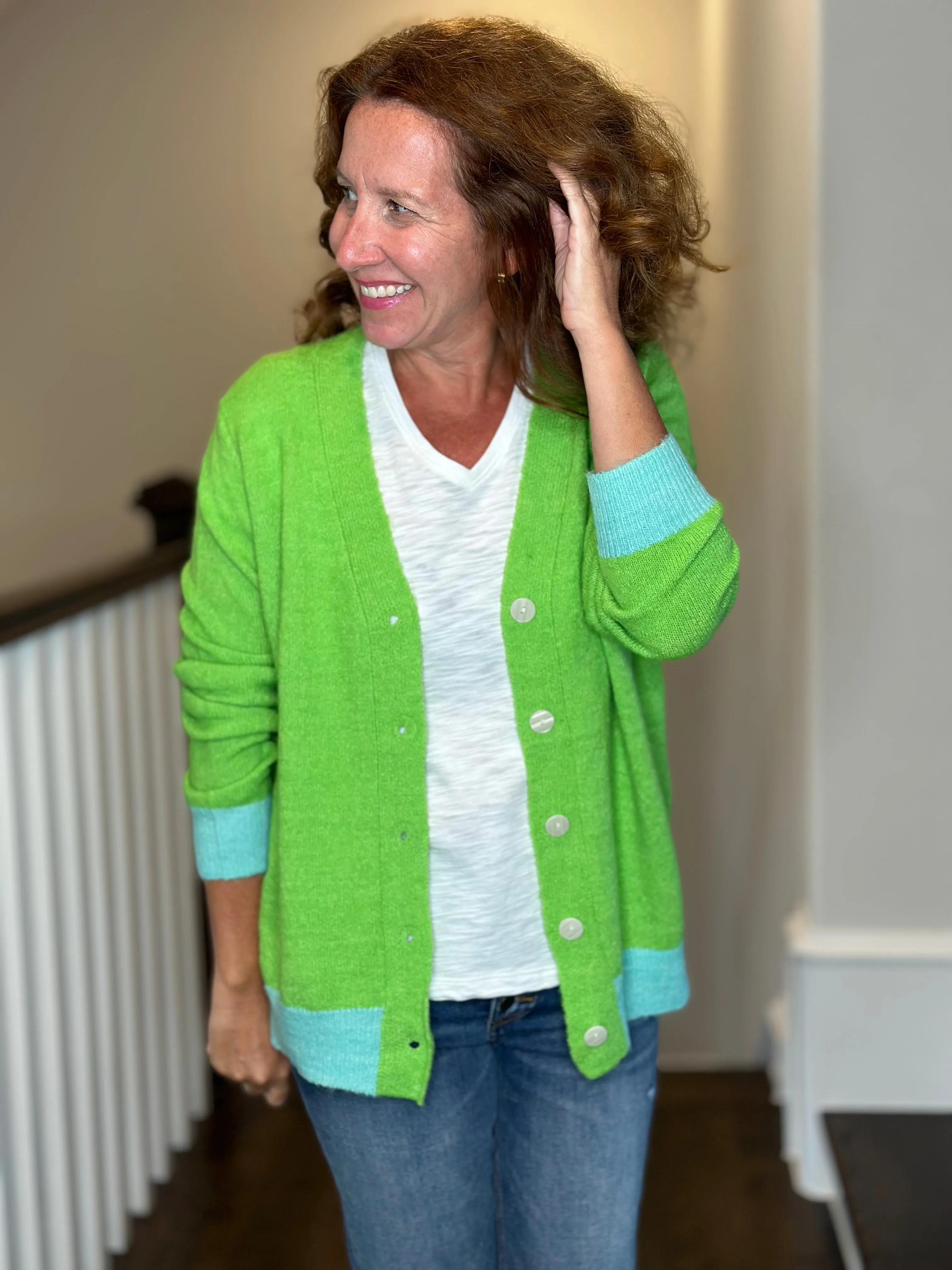 Caryn Lawn Frankie Sweater in Lime