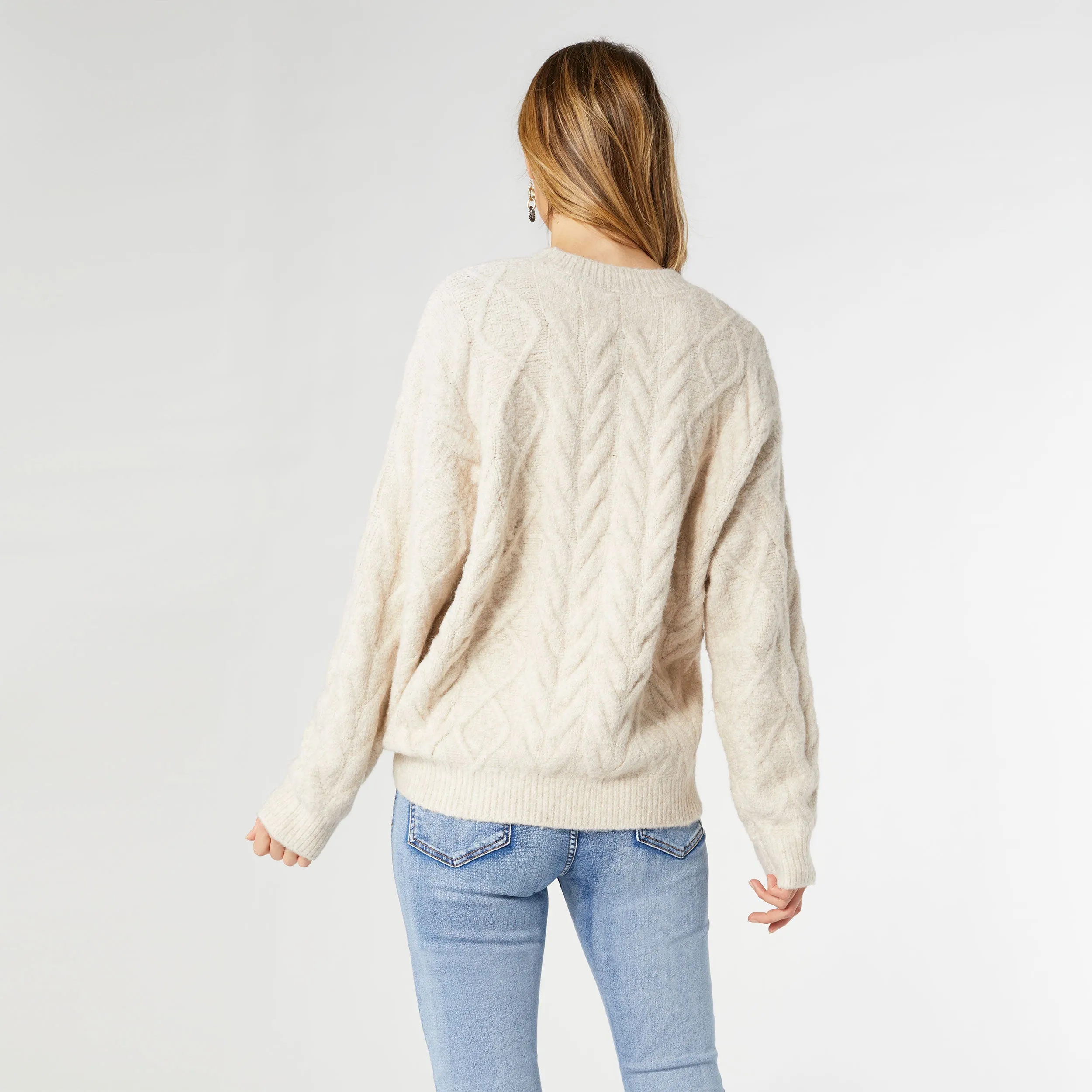 Casper Cable Knit Sweater - Oatmeal Heather