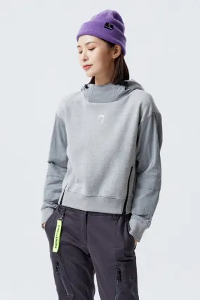 [CHALLENGER] Woven Pocket Crop Hoodie Pullover(Women)_CHA4WTS0202GY