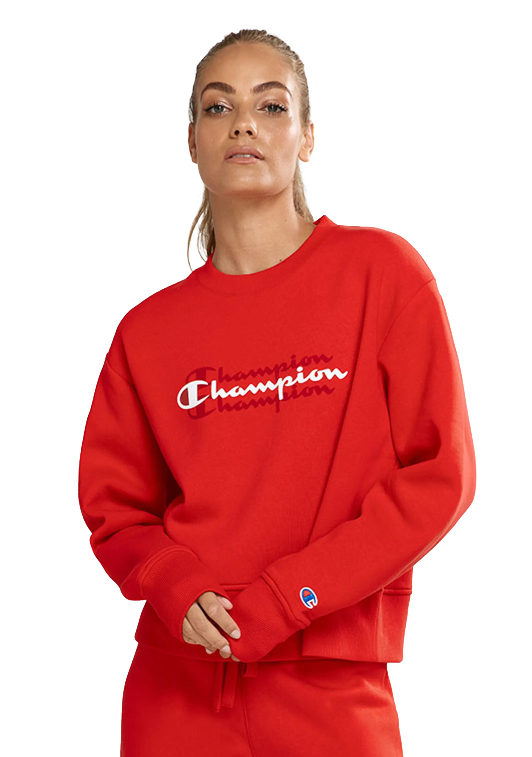 Champion Womens Sporty Graphic Crop Crew <br> CTMVN 5Y1